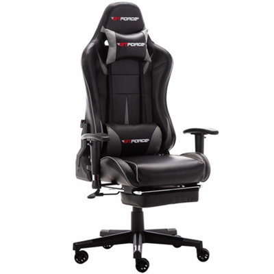 GTFORCE FORMULA RX RACING RECLINING LEATHER SPORTS GAMING FOOTREST