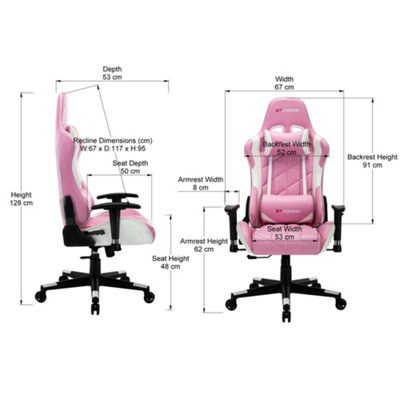 GTForce Pro GT Reclining Sports Racing Gaming Office Desk Pc Car Faux ...