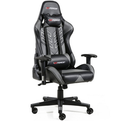 Gt force gaming chair black and white hot sale