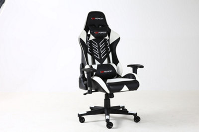 Gt force gaming chair deals black and white