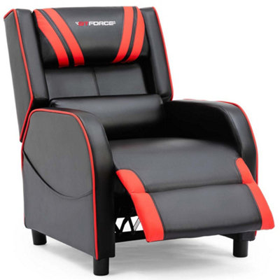 GTForce Ranger S Faux Leather Gaming Recliner Armchair Sofa Reclining Cinema Chair (Red)