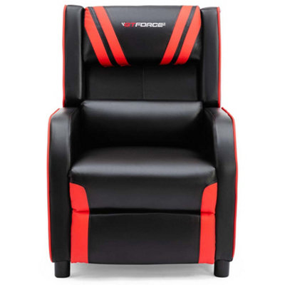 GTForce Ranger S Faux Leather Gaming Recliner Armchair Sofa Reclining Cinema Chair (Red)