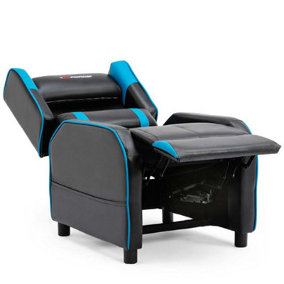 GTForce Ranger X Faux Leather Gaming Recliner Armchair Sofa Reclining Cinema Chair (Blue)