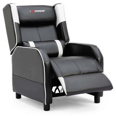 GTForce Ranger X Faux Leather Gaming Recliner Armchair Sofa Reclining Cinema Chair (White)