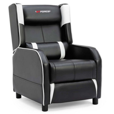 GTForce Ranger X Faux Leather Gaming Recliner Armchair Sofa Reclining Cinema Chair (White)