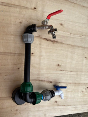 GTLEVER-ZINC34Q001 IBC 25cm Riser Tap Connection Kit with Side Tap
