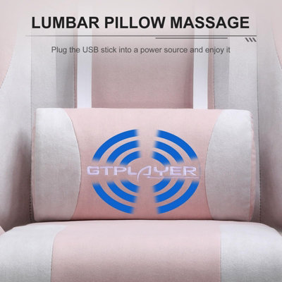 GTPLAYER Fabric Gaming Chair, Massage Ergonomic Computer Chair