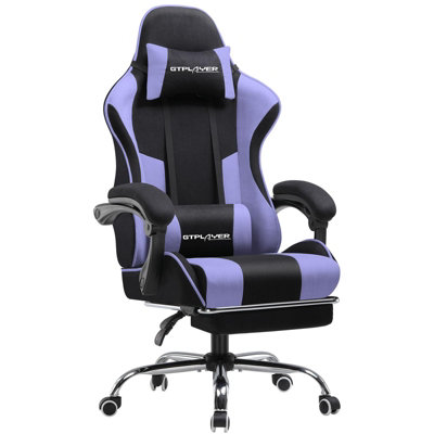 GTPLAYER Fabric Gaming Chair, Massage Ergonomic Computer Chair with ...