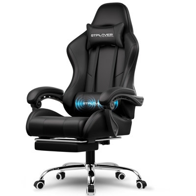 GTPLAYER Gaming Chair with Footrest, Massage Computer Chairs for Adults ...