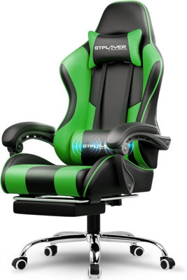 GTPLAYER Gaming Chair with Footrest, Massage Computer Chairs for Adults ...