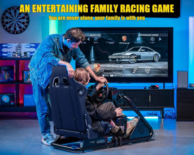 GTPLAYER Racing Simulator Cockpit with Seat, Racing Steering Wheel ...