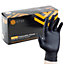 GTSE Black Nitrile Disposable Gloves, Latex & Powder Free, Size Medium, Box of 100