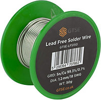 GTSE Lead Free Solder Wire 1.2mm/18 SWG 50g