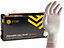 GTSE White Latex Disposable Gloves, Lightly Powdered, Size Medium, Box of 100