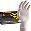 GTSE White Latex Disposable Gloves, Powder Free, Size Large, Box of 100
