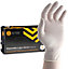 GTSE White Latex Disposable Gloves, Powder Free, Size Small, Box of 100
