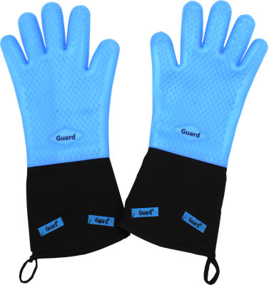 1 Pair Oven Gloves, Heat Resistant Silicone Bbq Gloves Extra Long  Waterproof Non-slip Oven Mitts Fo