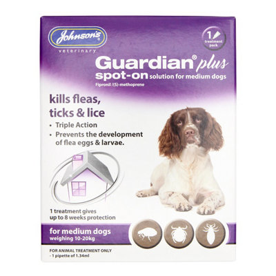 Guardian plus Spot on Solution for Medium Dogs 10kg to 20kg 1 Treatment