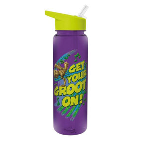 Guardians Of The Galaxy Get Your Groot On Plastic Water Bottle Purple/Green/Blue (One Size)