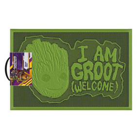 Guardians Of The Galaxy I Am Groot Welcome Door Mat Green (One Size)