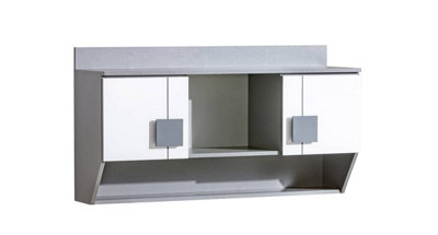 Gumi G4 Wall Cabinet - Sleek Storage for Kids in White Matt & Anthracite, H630mm W1100mm D315mm