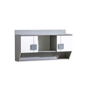 Gumi G4 Wall Cabinet - Sleek Storage for Kids in White Matt & Anthracite, H630mm W1100mm D315mm