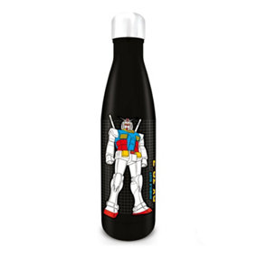 Gundam About Time Metal 540ml Water Bottle Black/White/Yellow (One Size)