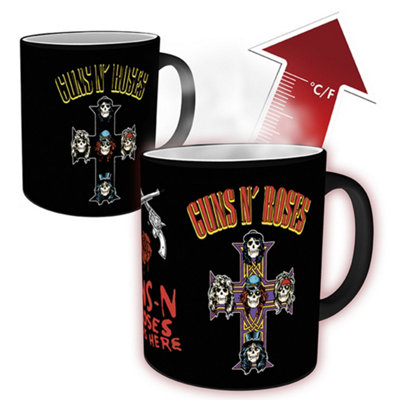 Guns N Roses Cross Heat Change 320ml Ceramic Mug