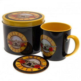 Guns N Roses Mug and Coaster Set Black/Yellow (One Size)