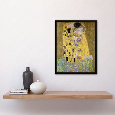 Gustav Klimt Framed Wall Art Print The Kiss Iconic Couple Painting - A3 ...