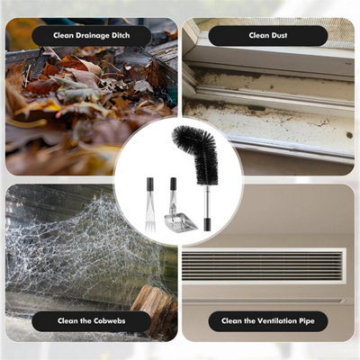 Gutter Cleaner 4M Telescopic Roof Gutter Cleaning Tools Kit Gutter ...