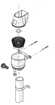 Gutter Mate Rainwater Diverter - Brown