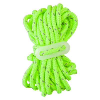 Guy Ropes High Visibility With Tensioners 4 x 3.8 x 0.5cm Green X 1 Pack of 4