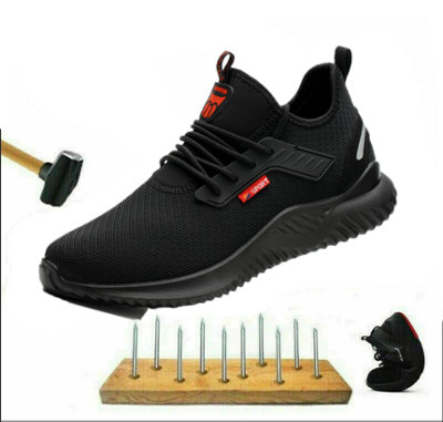 GUYISA 101 Mens Womens Safety Boots Trainers Shoes Steel Toe Cap Work Sneakers Lightweight Water Resistant 4UK DIY at B Q