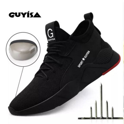 GUYISA 91 Womens Safety Boots Trainers Shoes Steel Toe Cap Work Sneakers Lightweight Water Resistant (5UK)