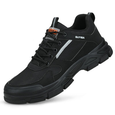 GUYISA N02 Mens Steel Toe Cap Boots Trainers Shoes Sneakers Lightweight Water Resistant(9UK)