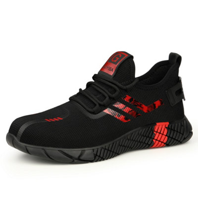 Guyisa N15 Mens Safety Trainers Shoes Boots Steel Toe Cap Trainers Sneakers Lightweight Water Resistant 7UK