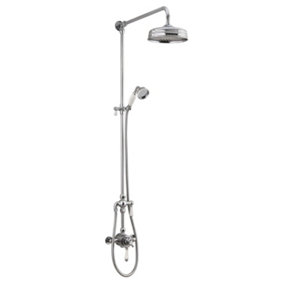 Gwen Traditional Exposed Chrome Shower Kit with Fixed Head & Handset