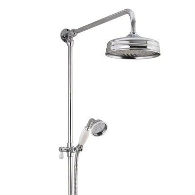 Gwen Traditional Exposed Chrome Shower Kit with Fixed Head & Handset