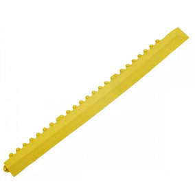 Gym Mat Interlocking Edge Finishing Strip - 900mm Long - Male - Yellow