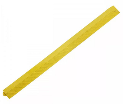 Gym Mat Interlocking Edge Finishing Strip - Corner Piece - 1000mm Long - Female - Yellow