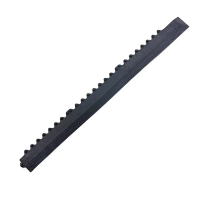 Gym Mat Interlocking Edge Finishing Strip - Corner Piece - 100cm Long - Male - Black