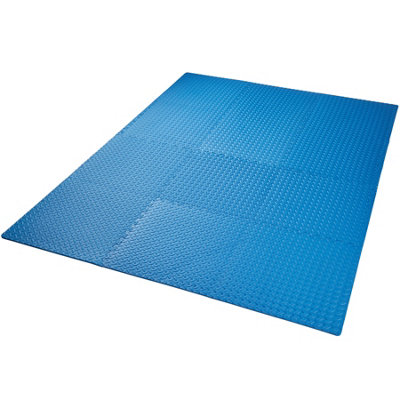Gym mats - interlocking set of 12 - blue