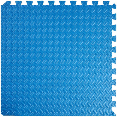 Gym mats - interlocking set of 12 - blue