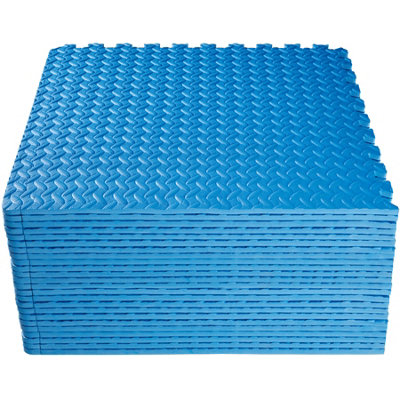 Gym mats - interlocking set of 24 - blue