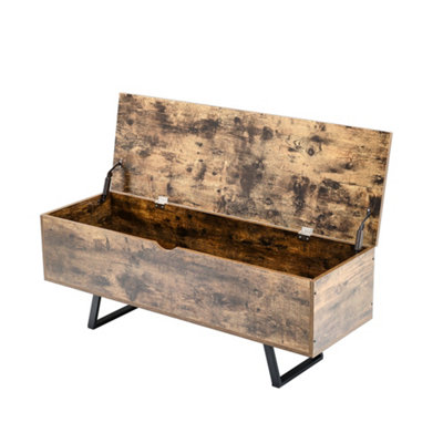 Industrial on sale storage ottoman