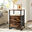 H&O Medieval Inspired Wooden Storage Cabinet with 2 Drawer and 1 Shelve