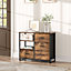 H&O Medieval Inspired Wooden Storage Cabinet with 4 Drawer and 2 Shelve