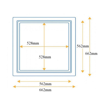 H-Smart Manthorpe GL260 Push Up White Loft Trap Door and Frame 562 x 562mm Insulated Hatch