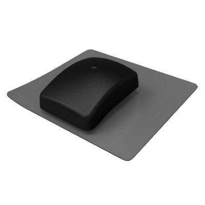H-Smart Universal Black Curv Cowl Roof Tile Vent with Flexible Flashing Skirt
